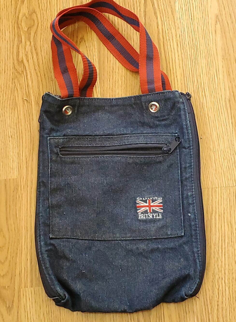 Graham Webb Brit Style Denim Reversible Union Jack Tote Bag